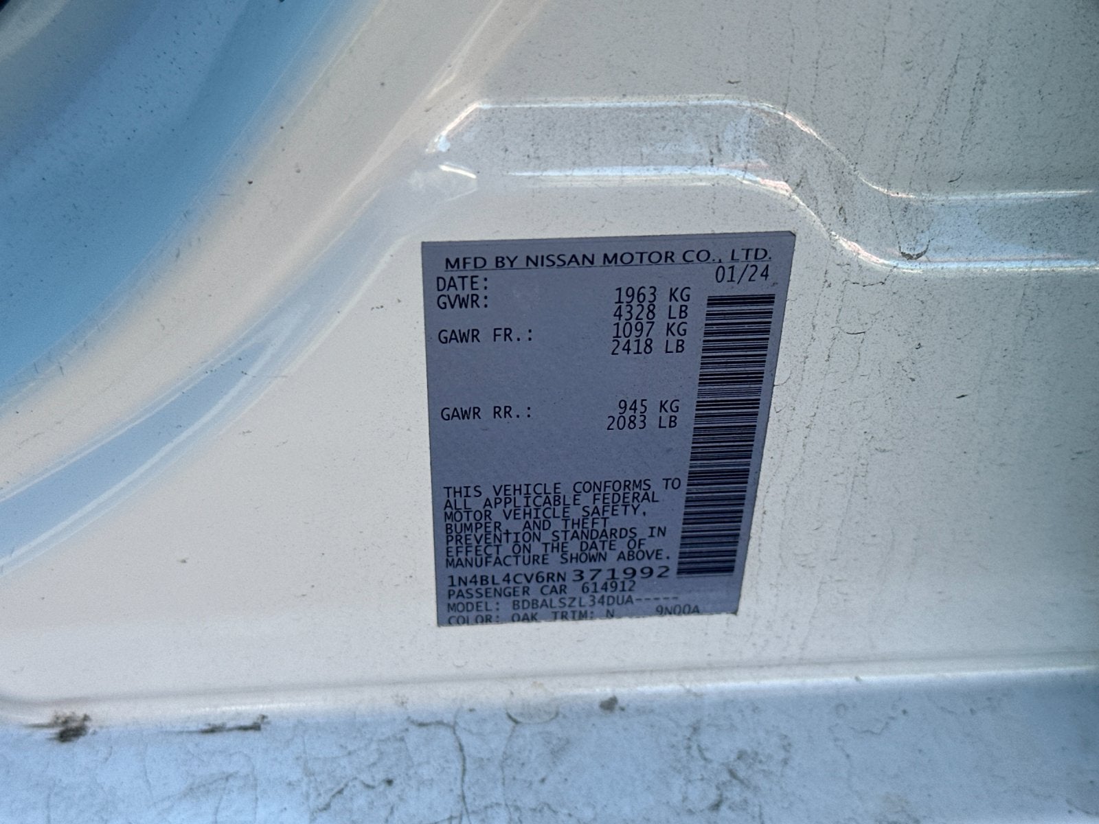 2024 Nissan Altima 2.5 SR