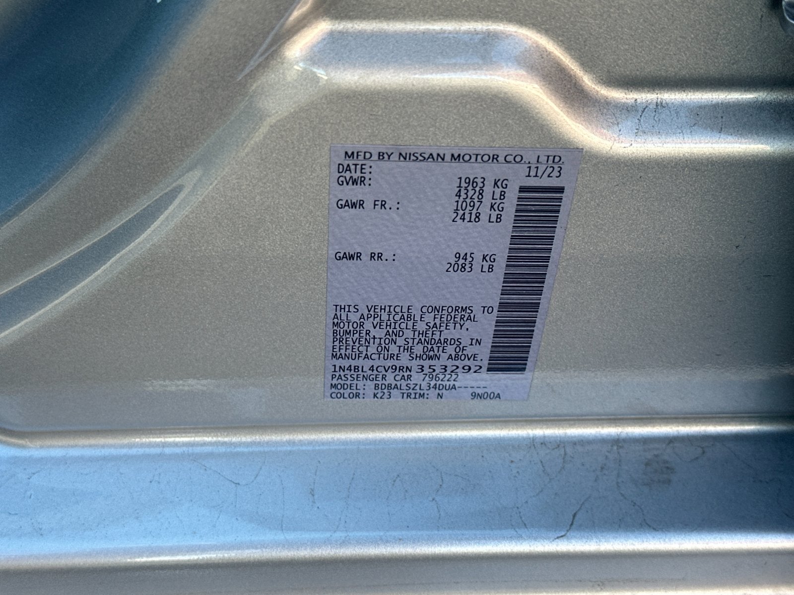 2024 Nissan Altima 2.5 SR