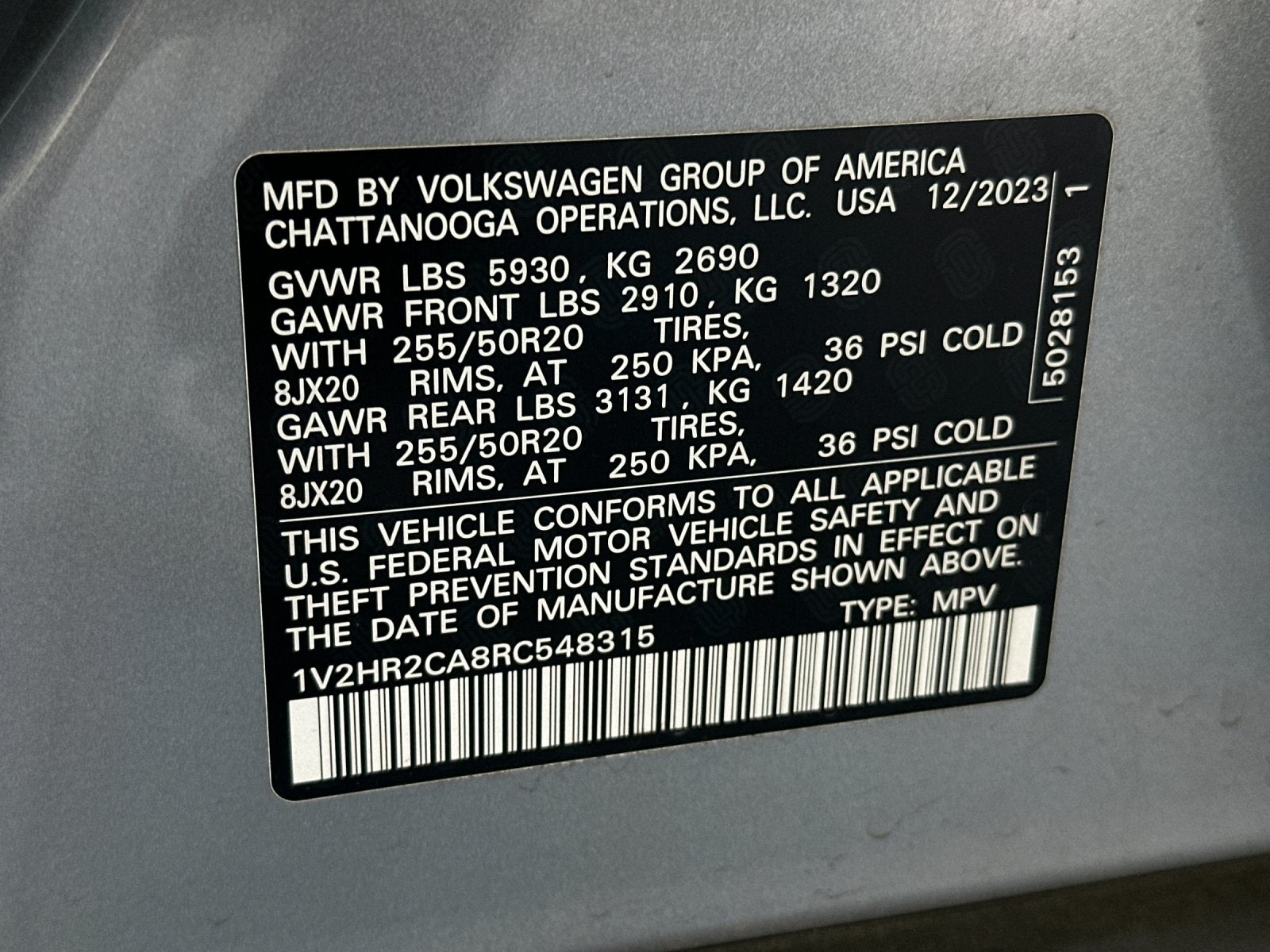 2024 Volkswagen Atlas 2.0T SE w/Technology