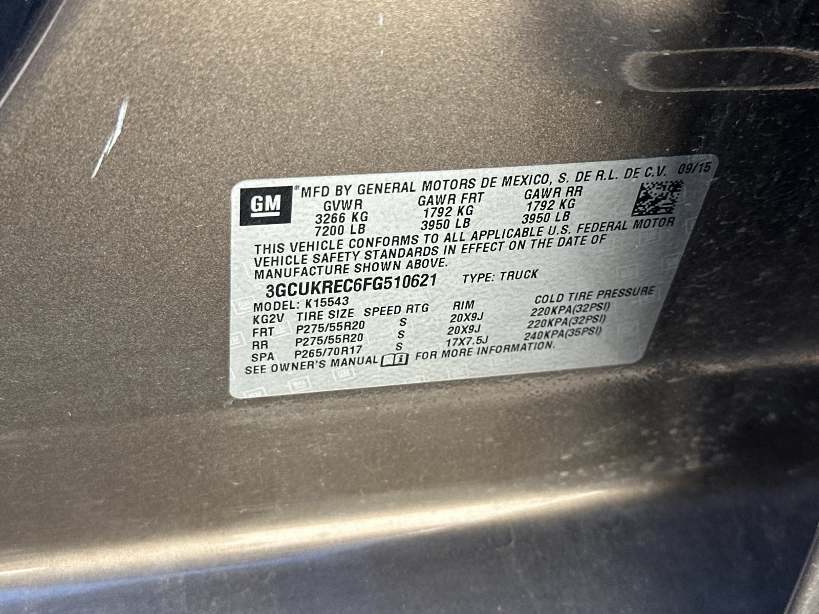 2015 Chevrolet Silverado 1500 LT LT1