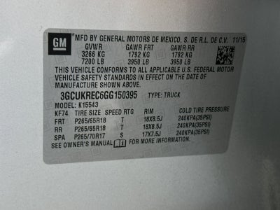 2016 Chevrolet Silverado 1500 LT LT2