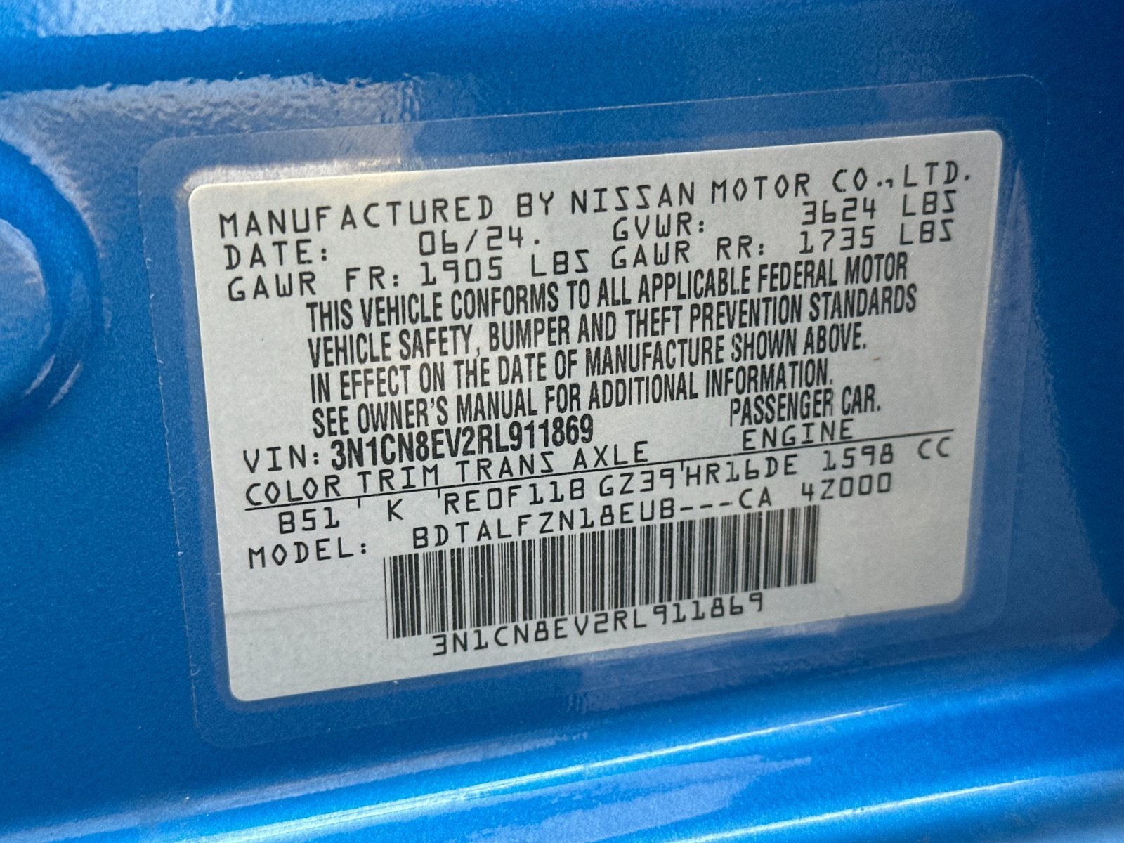 2024 Nissan Versa 1.6 SV