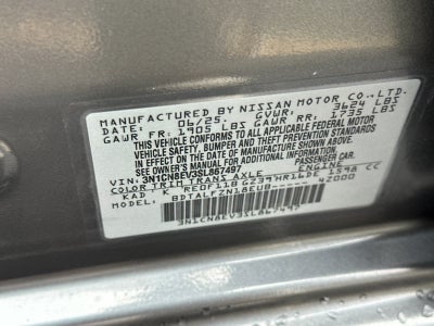 2025 Nissan Versa 1.6 SV