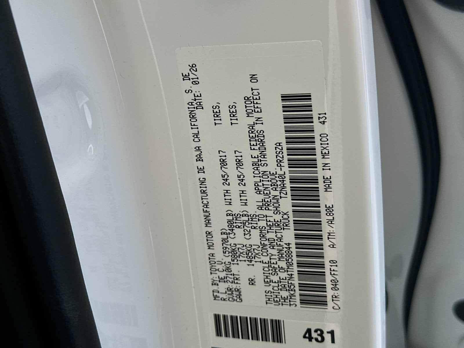 2026 Toyota Tacoma SR5