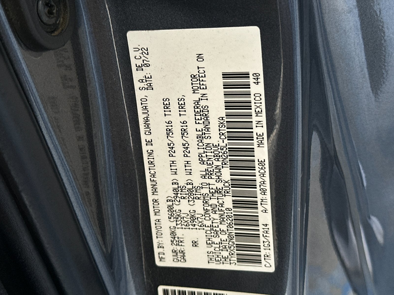 2022 Toyota Tacoma SR