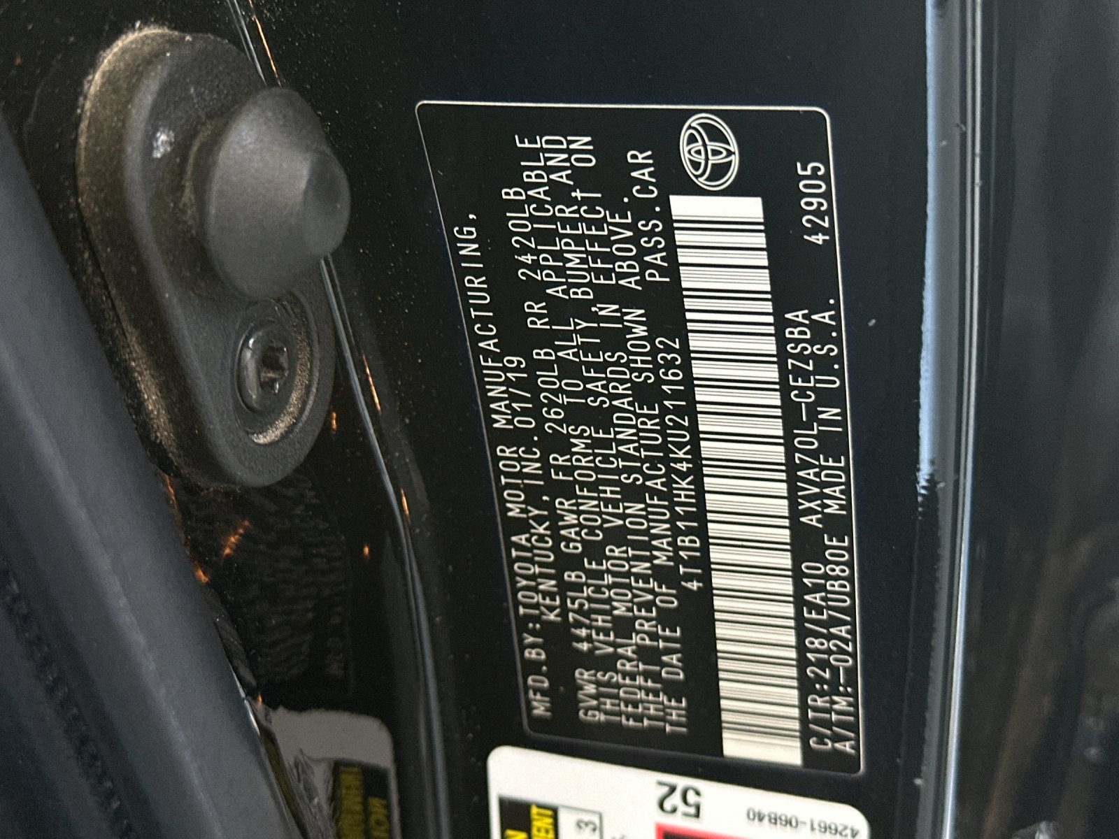 2019 Toyota Camry SE
