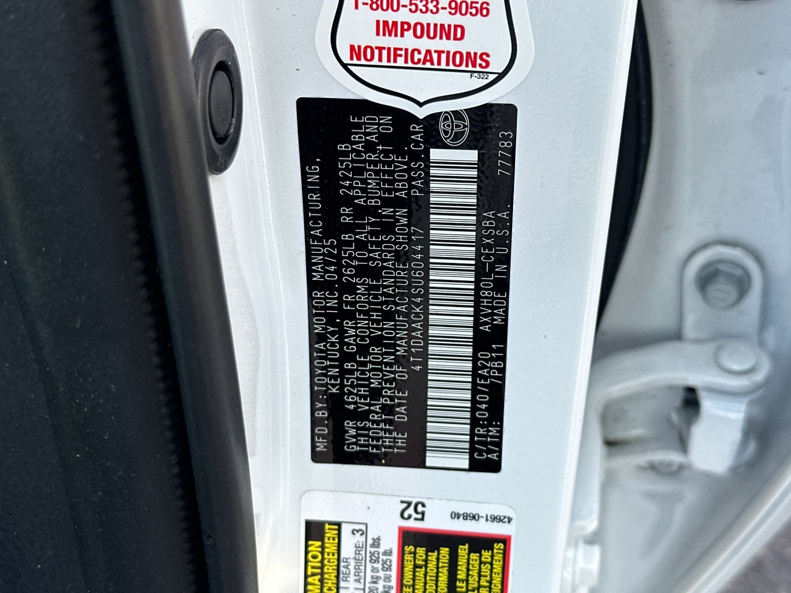 2025 Toyota Camry SE