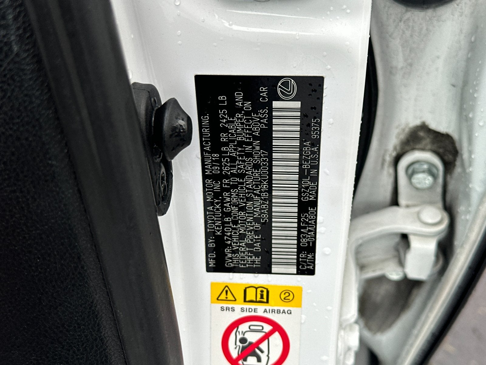 2019 Lexus ES 350 F Sport