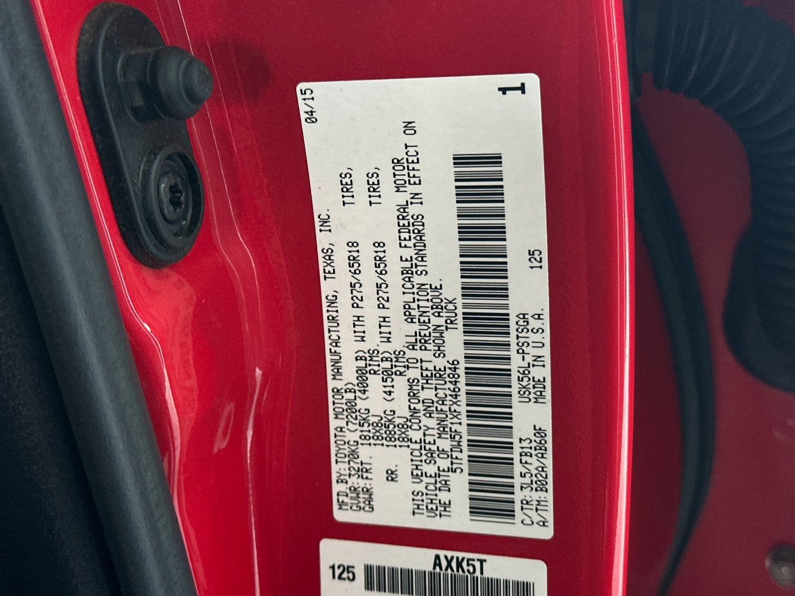 2015 Toyota Tundra SR5