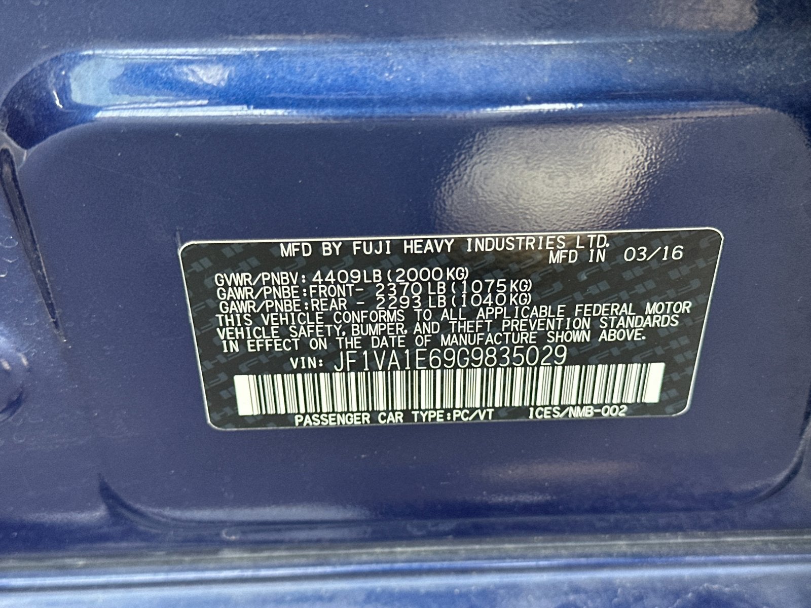 2016 Subaru WRX Premium