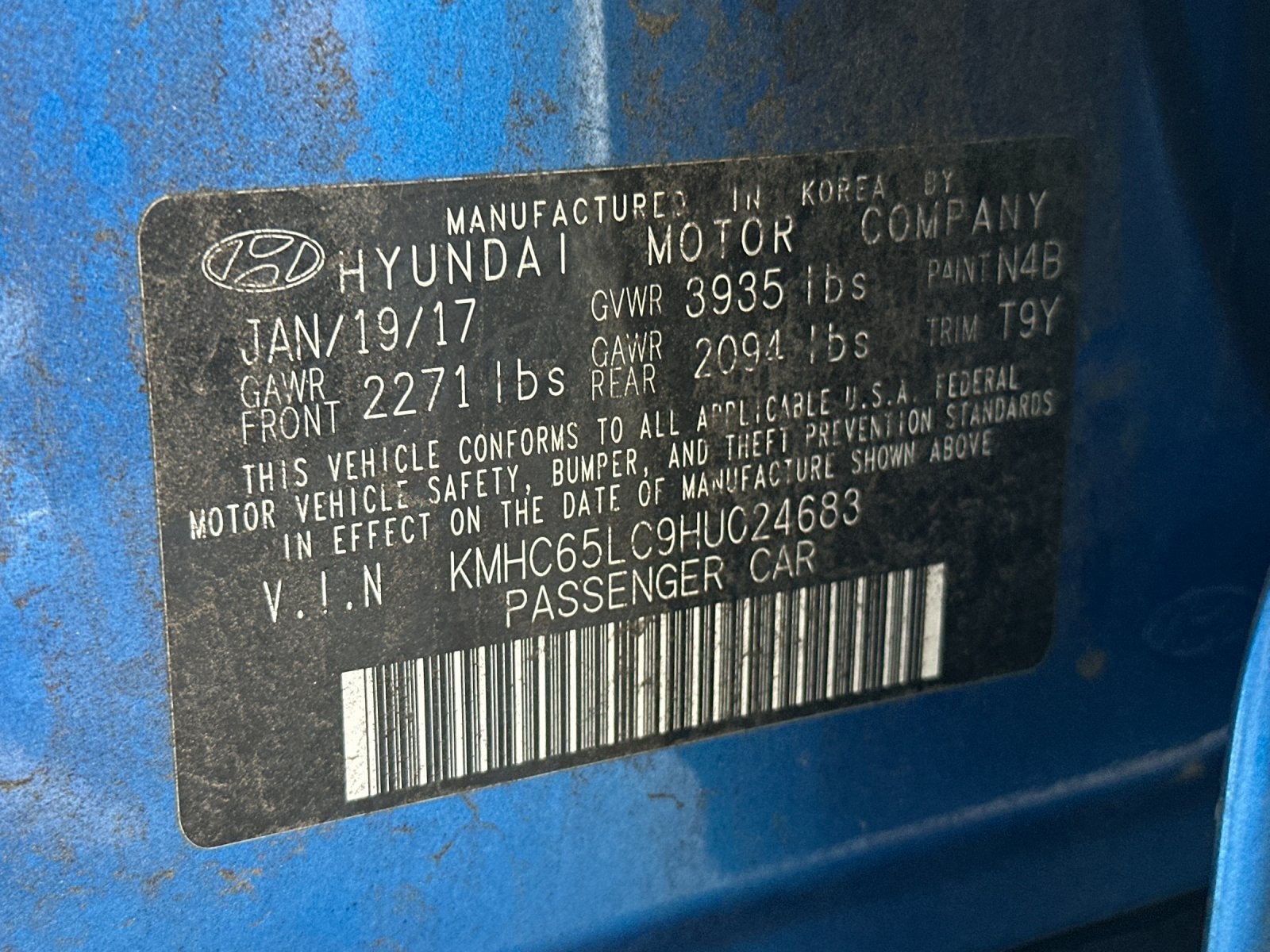 2017 Hyundai Ioniq Hybrid Blue