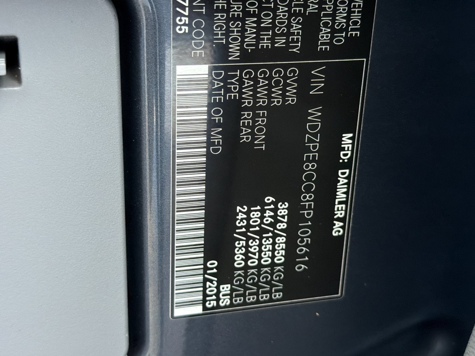 2015 Mercedes-Benz Sprinter 2500 Passenger 170 WB BlueTEC®