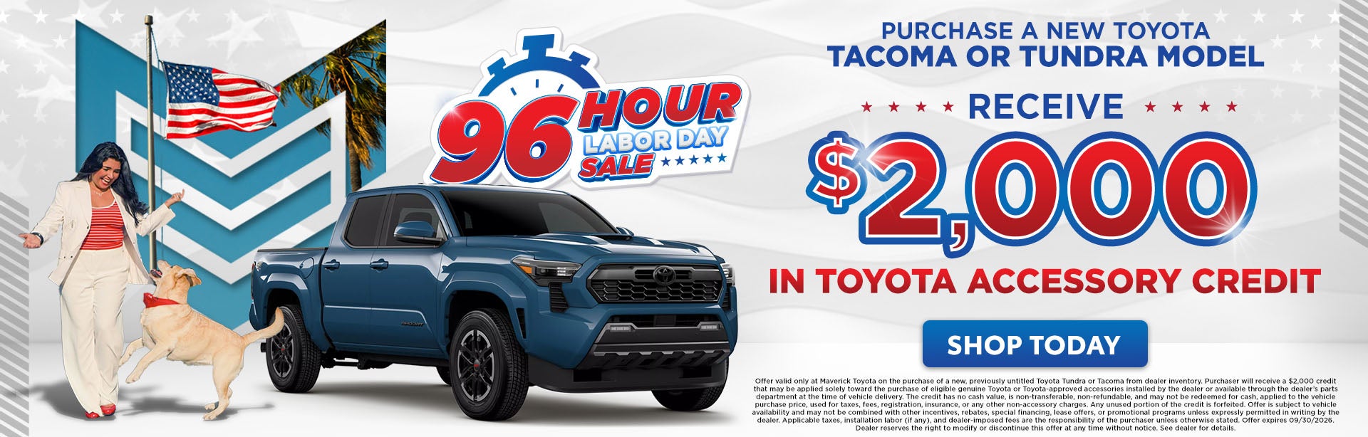 New Tacoma or Tundra Toyota Accessory Credit