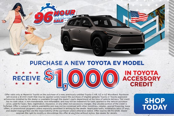 New EV Model Toyota Accessory Credit